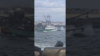 Boat Excaliber Slices Through The Rough Manasquan Inlet Waters [upl. by Ytrebil203]