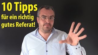 10 Tipps  für ein richtig gutes Referat  Lehrerschmidt [upl. by Tamarah]