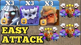 yeti  electro titan  druid attack strategy II best th16 attack strategy clash of clans [upl. by Maynard]