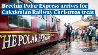 Brechin Polar Express arrives for Caledonian Railway Christmas treat [upl. by Burtie]