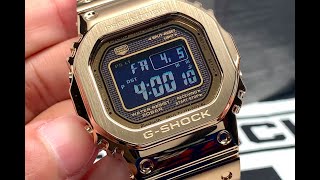 Gold GShock GMWB5000 Review and Unboxing Awesome Design [upl. by Ayokal]