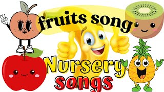 The Fruit Friends Song  Learn Fruits Nursery Rhymes  Cartoon kids [upl. by Aisatan]