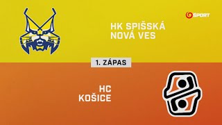 1 zápas semifinále playoff Spišská Nová Ves – Košice 54 pp HIGHLIGHTY [upl. by Kally403]