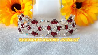 DIY Tutorial bracciale Holly  Easy beaded bracelet tutorial [upl. by Annuahs]