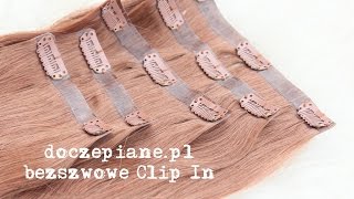 8 doczepianepl  Bezszwowe włosy Clip In  prezentacja zestawu [upl. by Spearman469]