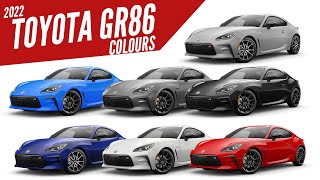 2022 Toyota GR86  All Color Options  Images  AUTOBICS [upl. by Hilliary98]