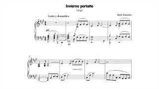 Astor Piazzolla Tango quotInvierno porteñoquot for piano with score [upl. by Benedict]