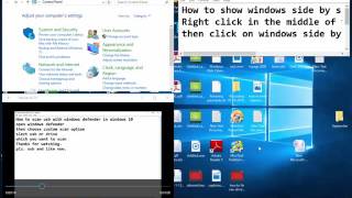 24 how to show windows side by side in windows 10 [upl. by Sucam]