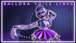 SFMFNAF Ballora Voice Lines ShortFilm [upl. by Putscher]