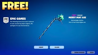 How to GET MINTY AXE PICKAXE for FREE in Fortnite 2024 [upl. by Bonnibelle]