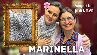 🌸 Sciarpa ai ferri 🎁 punto MARINELLA 🙌 [upl. by Haneen]