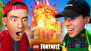 LE HACEN UNA BROMA A SPREEN Y A THEDONATO EN LEGO FORTNITE [upl. by Auqinal]