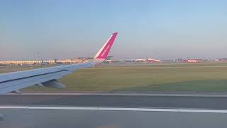 Wizz air A321NEO Take off from Budapest Airport [upl. by Ritch]