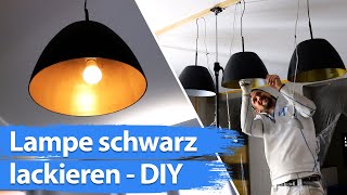 DIY Lampen schwarz lackieren  Preiswert und Modern [upl. by Ssegrub]