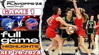 Minesota Lynx VS Indiana Fever FULL GAME HIGHLIGHTS  PLAY OFF Sep 26 2024 Women’s Basketball [upl. by Oicnerual]