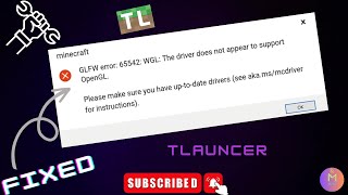 How to FIX OpenGL Error 65543 in MinecraftTLauncher  Opengl error fixed in 2Minutes🔥 [upl. by Ahsenod392]