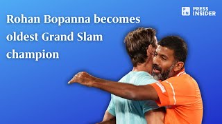 India’s Rohan Bopanna becomes oldest Grand Slam champion [upl. by Anitac104]