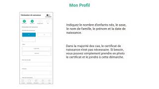 Appli CafMon compte  Déclarer une naissance [upl. by Lemyt362]