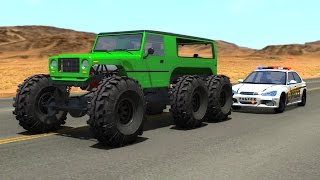 Extreme Police Chases CrashesampFails 9  BeamNG DRIVE [upl. by Ark]