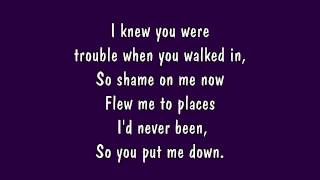 Taylor Swift  I Knew You Were Trouble Lyrics HD [upl. by Edyak]