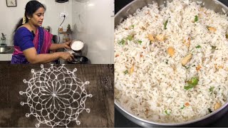 Margazhi Special Day 19 Kolam  Coconut Rice [upl. by Thebazile657]