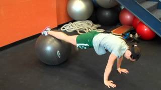 Stability Ball Toe Taps [upl. by Ahsiemak]