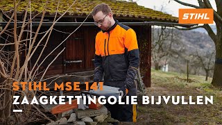 Zaagkettingolie bijvullen  STIHL MSE 141 [upl. by Steven388]