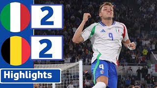 Italy vs Belgium 22  All Goals amp Highlights  2024 [upl. by Annaoj]