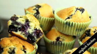 Blaubeer Muffins Rezept schnell einfach lecker  Blueberry Muffins  Heidelbeeren Muffins [upl. by Ainesy]