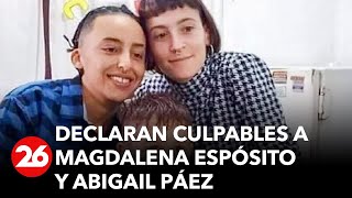 ARGENTINA  Caso Lucio Dupuy declararon culpables a Magdalena Espósito y Abigail Páez [upl. by Notxam]