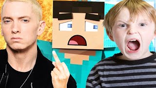 CRAZY KID THINKS HE’S EMINEMS COUSIN ON MINECRAFT [upl. by Eesyak]