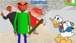 I FUCKING HATE BALDI Donald Duck Plays baldi’s basics [upl. by Elbys365]