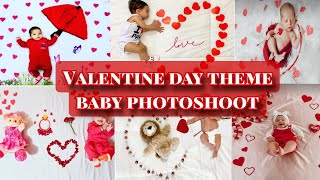 Valentines day theme baby photoshoot ideas । diy baby photoshoot ideas। valentine day special [upl. by Ateuqahs]