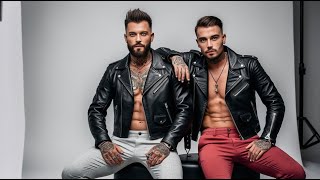 Brutality and Elegance Mens Fashion in Leather Clothes1 [upl. by Bohner377]