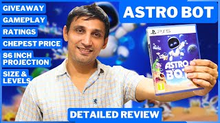 ASTRO BOT on 85 inch Screen  Giveaway  Review  Astro bot gameplay DJN TECH [upl. by Quickel231]