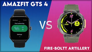 Amazfit GTS 4 vs FireBoltt Artillery Comparison [upl. by Genvieve587]