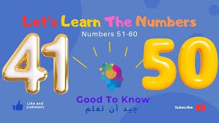 Let’s Learn The Numbers From 41 To 50 [upl. by Lenard114]