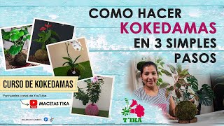 Curso Como hacer kokedamas en 3 simples pasos  EN VIVO [upl. by Alyworth]