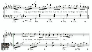 ABBA  Happy New Year  amazing piano sheet music with original chords [upl. by Coumas639]