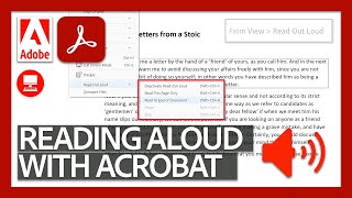 Reading Aloud PDFs  Acrobat DC for Educators [upl. by Baumbaugh]