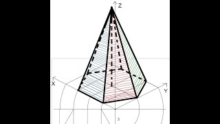 Assonometria isometrica di una piramide esagonale [upl. by Ethelyn329]