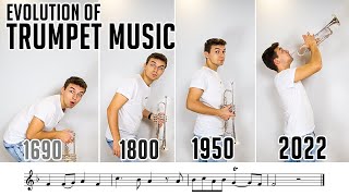 Evolution of Trumpet Music 1690  2024 with Sheet Music  Notes [upl. by Bautram]