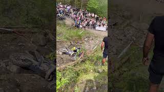 Mario Roman rock bed hill climb crash VALLEYS HARD ENDURO RD1 [upl. by Ardnazil]