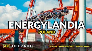 4K Walking tour of Energylandia ❤️ craziest amusement park Roller coasters 2021 Poland [upl. by Maurie]