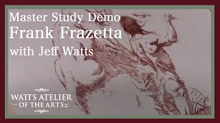 Inking with Jeffrey Watts Frank Frazetta Master Study [upl. by Enitsirhc]