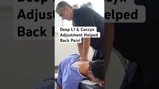 Deep L1 amp Coccyx Adjustment chiropractic shorts [upl. by Yeldoow]