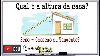 PROBLEMA DE TRIGONOMETRIA COM SENO  COSSENO E TANGENTE 1  Prof Robson Liers  Mathematicamente [upl. by Aisemaj]