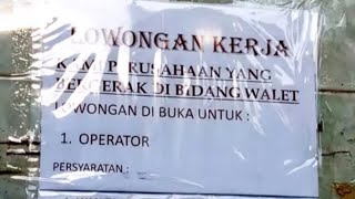 Lowongan Operator Walet  loker Batam hari ini iklan kota Batam [upl. by Philipines]