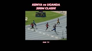 Kenya VS Uganda 200m Clash trackandfield 100mrace kenyavsuganda olympics worldathletics [upl. by Einreb]