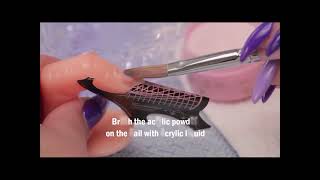 Monomer Acrylic Nail Liquid  How to apply Acrylic Liquid and Powder tutorial  Accessdenail [upl. by Ted412]